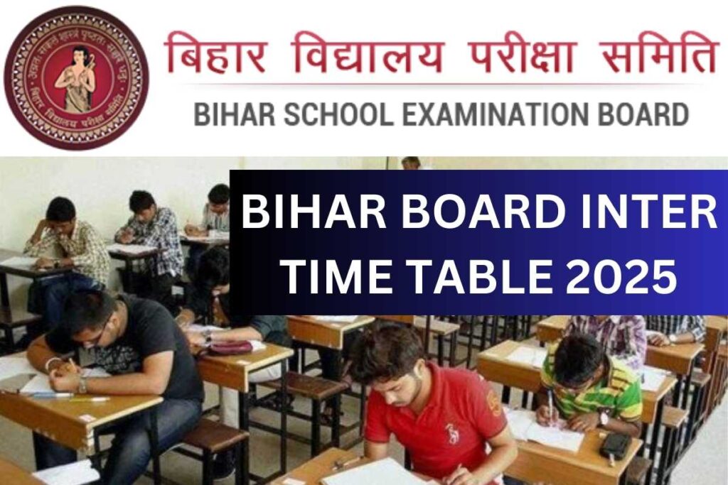 Bihar Board Inter Time Table 2025 - BSEB 12th Exam Date Sheet Pdf