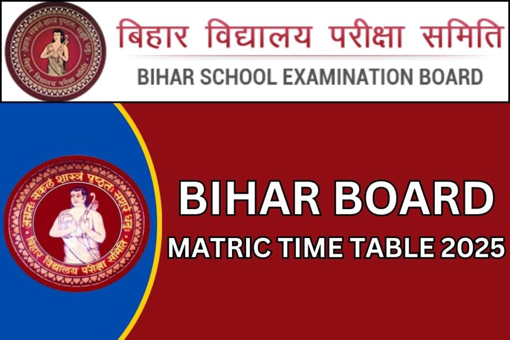 Bihar Board Matric Time Table 2025