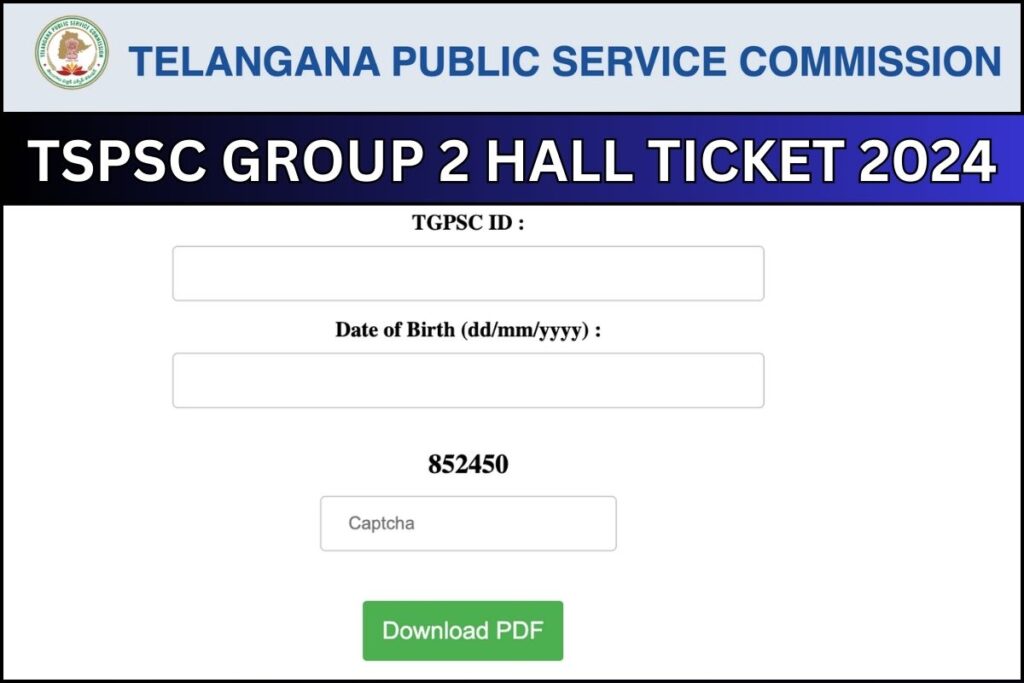 TSPSC Group 2 Hall Ticket 2024