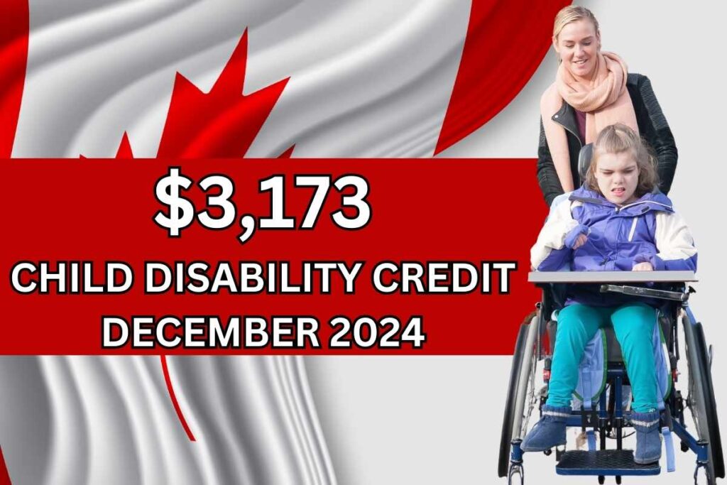 $3,173 Canada Child Disability Credit In December 2024