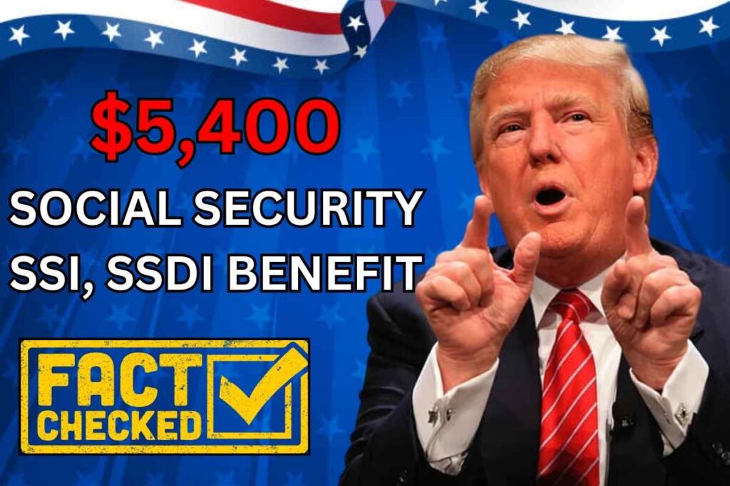 $5,400 Social Security, SSI, SSDI Benefit 2024